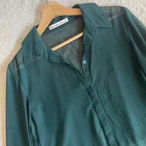 A&F sheer button down blouse